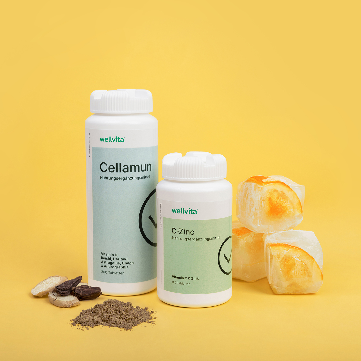 Wellvita Cellamun & c-zink vitamins. Photo: Tenna Fonnesbo
